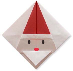hướng dẫn cách gấp miếng lót cốc hình ông già noel