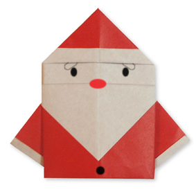 hướng dẫn cách gấp giấy ông già noel 2