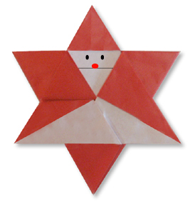 hướng dẫn cách gấp ngôi sao hình ông già noel